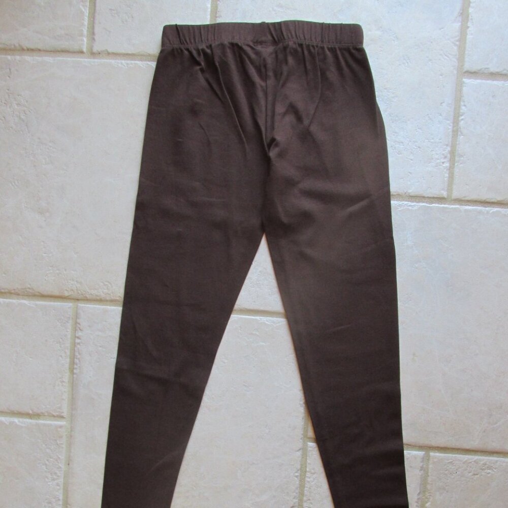 NO BOUNDARIES WOMEN'S JUNIOR'S SIZE L (11-13) LEGGINGS BROWN ANKLE LENGTH YOGA P